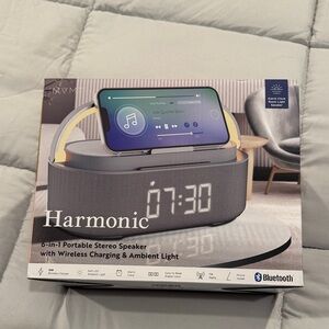 Harmonic 6-in-1 Portable Stereo Speaker with Wireless Charging